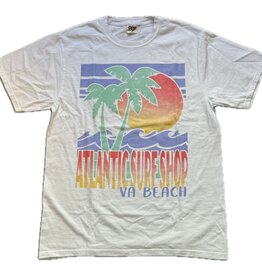 Atlantic Surf Co Atlantic Surf Pastel Palm T-shirt White