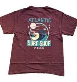 Atlantic Surf Co Atlantic Surf Dusk Set T-shirt Maroon