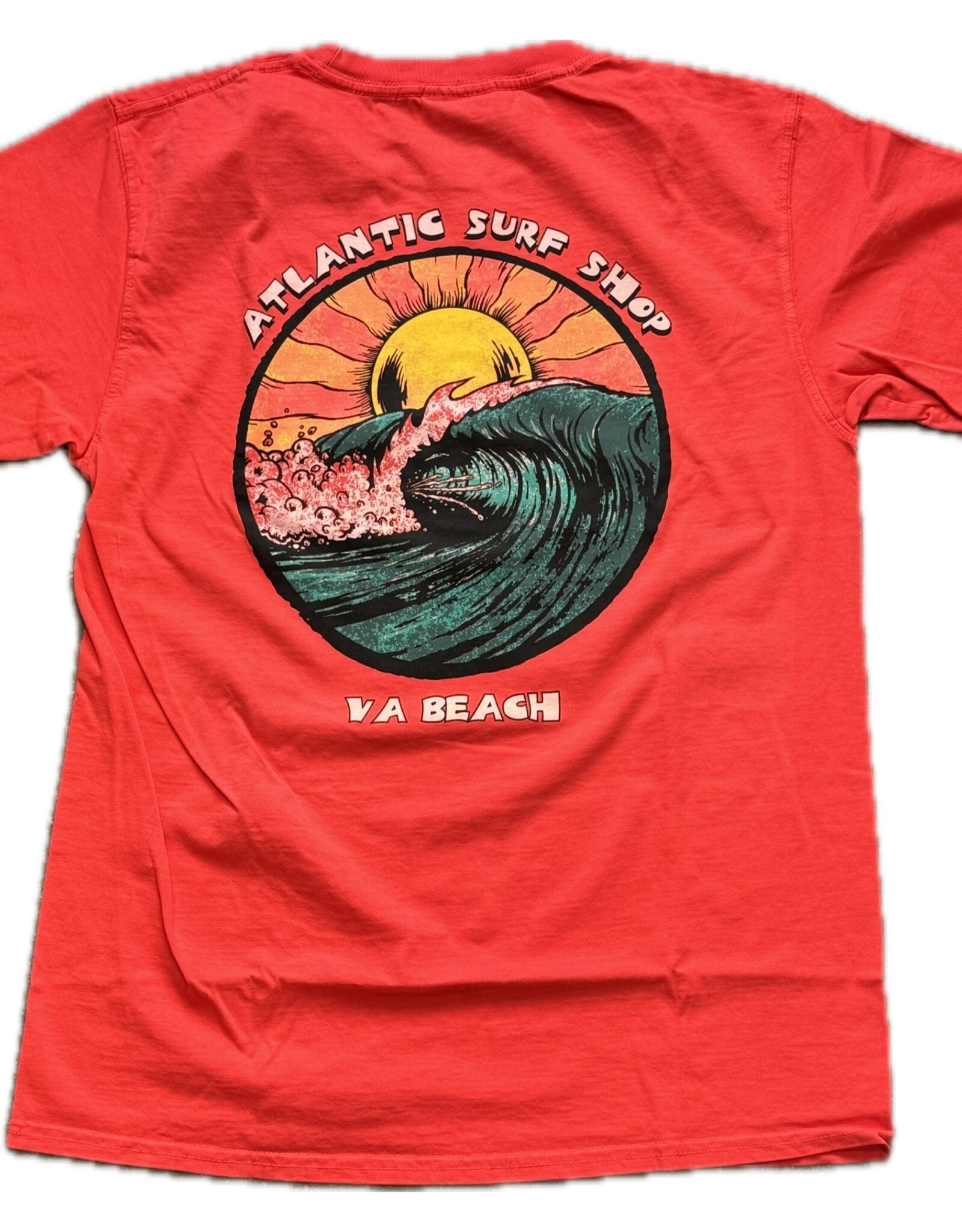 Atlantic Surf Co Atlantic Surf Stoked T-shirt Red Orange
