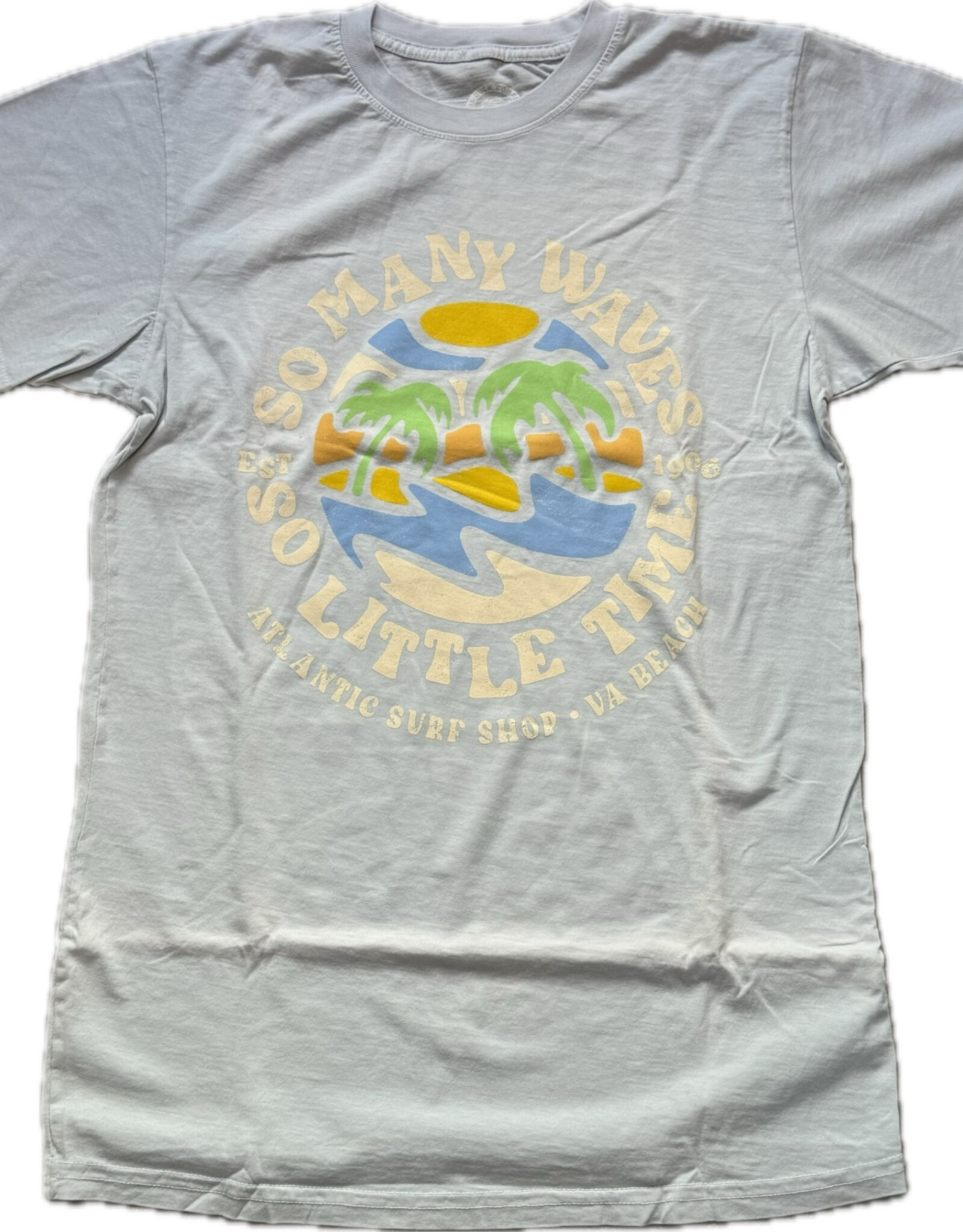Atlantic Surf Co Atlantic Surf So Many Waves T-shirt Cloudy Blue