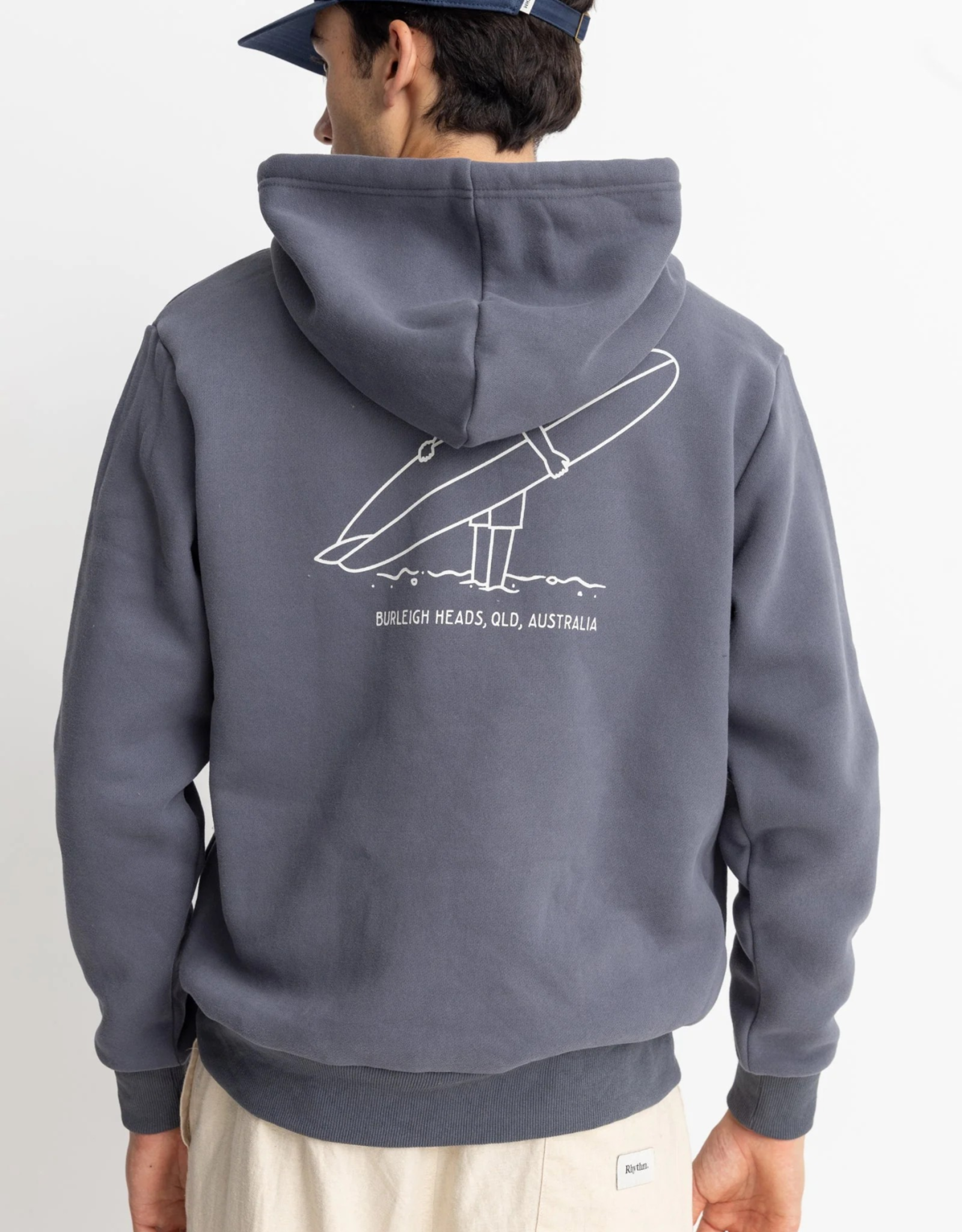Rhythm Rhythm Lull Fleece Hoodie Worn Navy