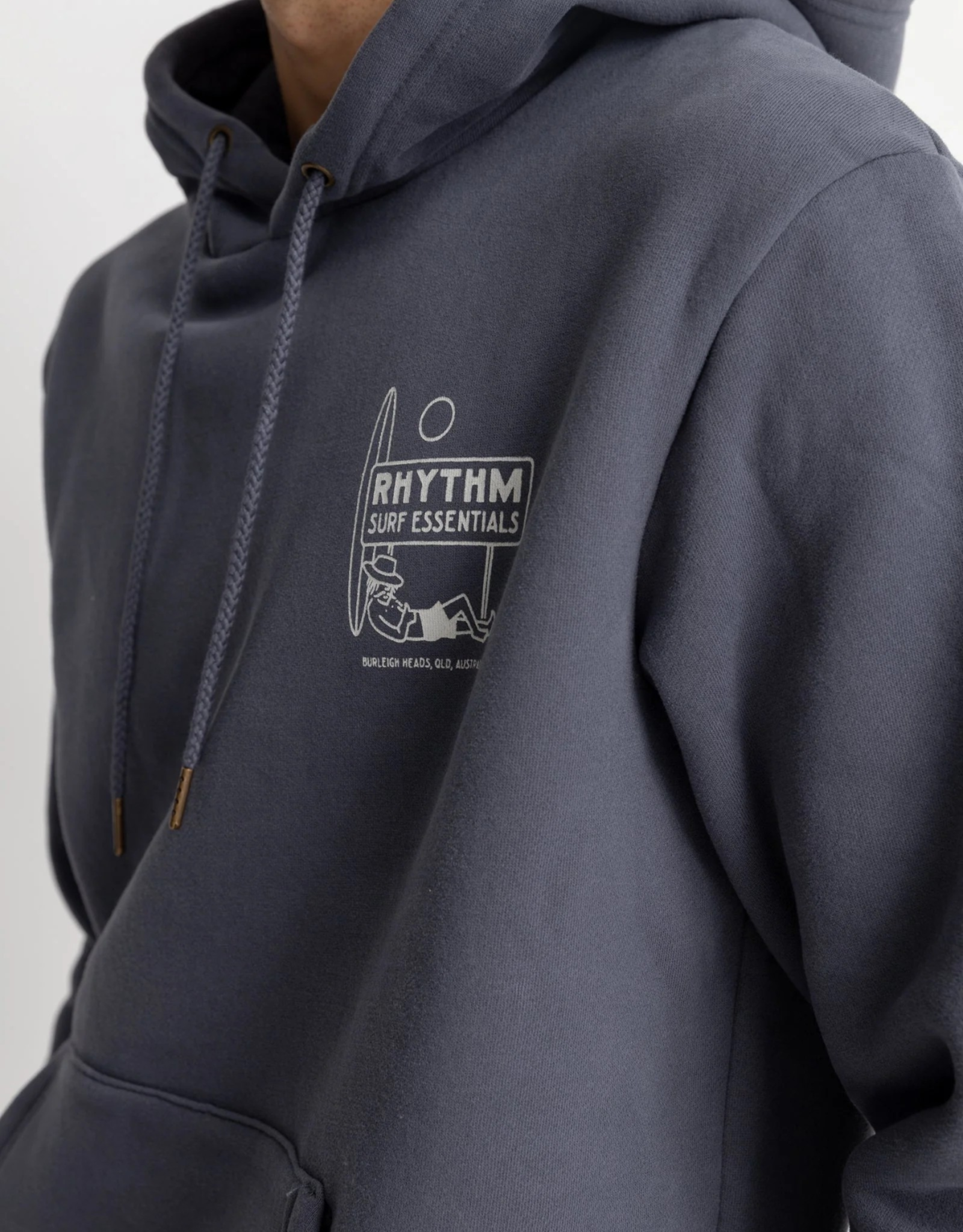 Rhythm Rhythm Lull Fleece Hoodie Worn Navy