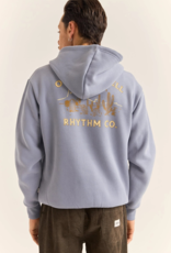 Rhythm Rhythm Worn Path Fleece Hoodie Sea Blue