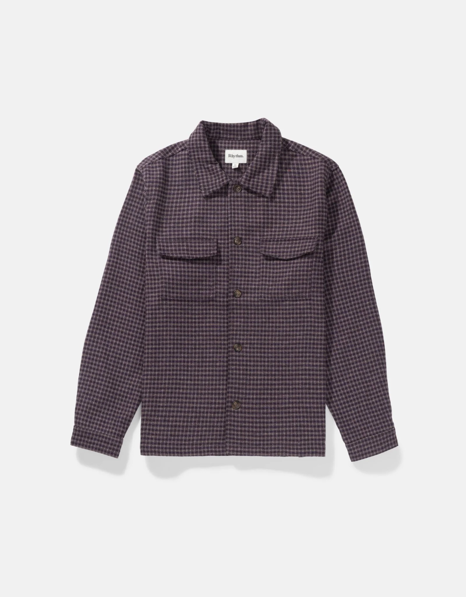 Rhythm Rhythm Check Overshirt Plum