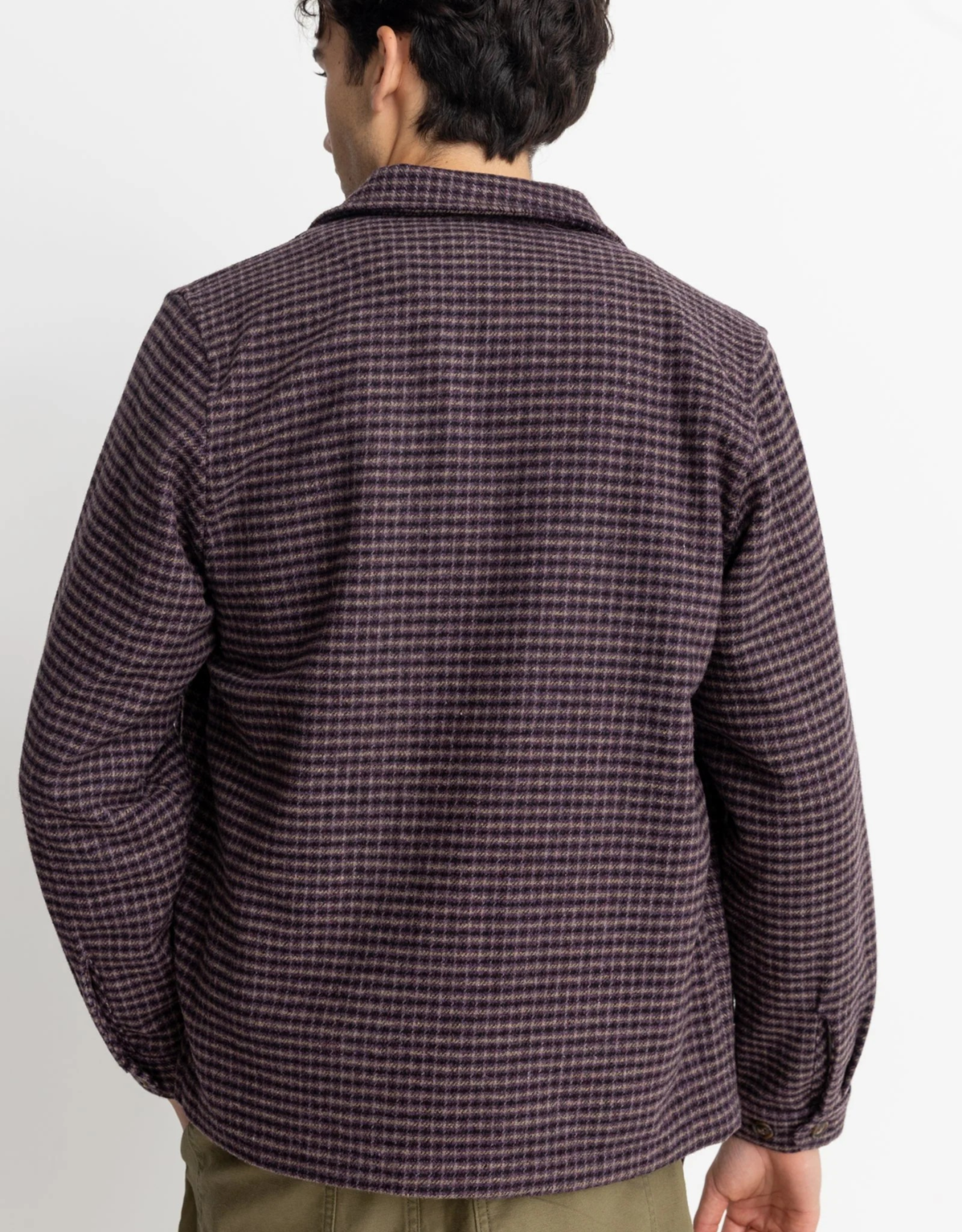 Rhythm Rhythm Check Overshirt Plum