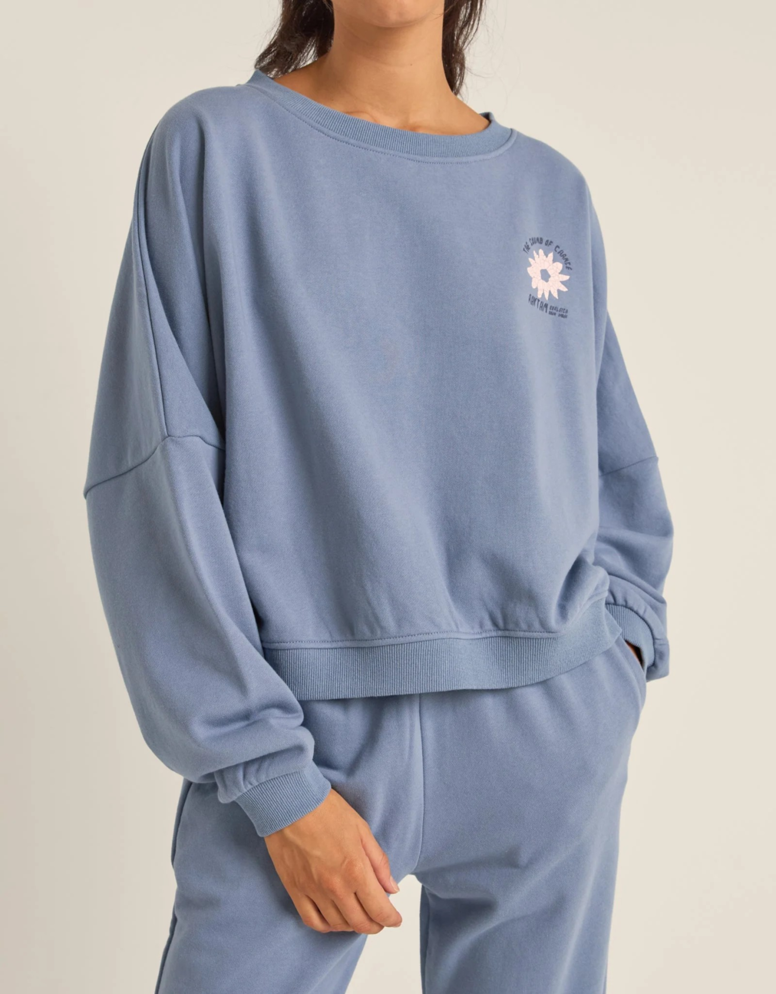 Rhythm Rhythm Washed Out Slouch Fleece Washed Navy