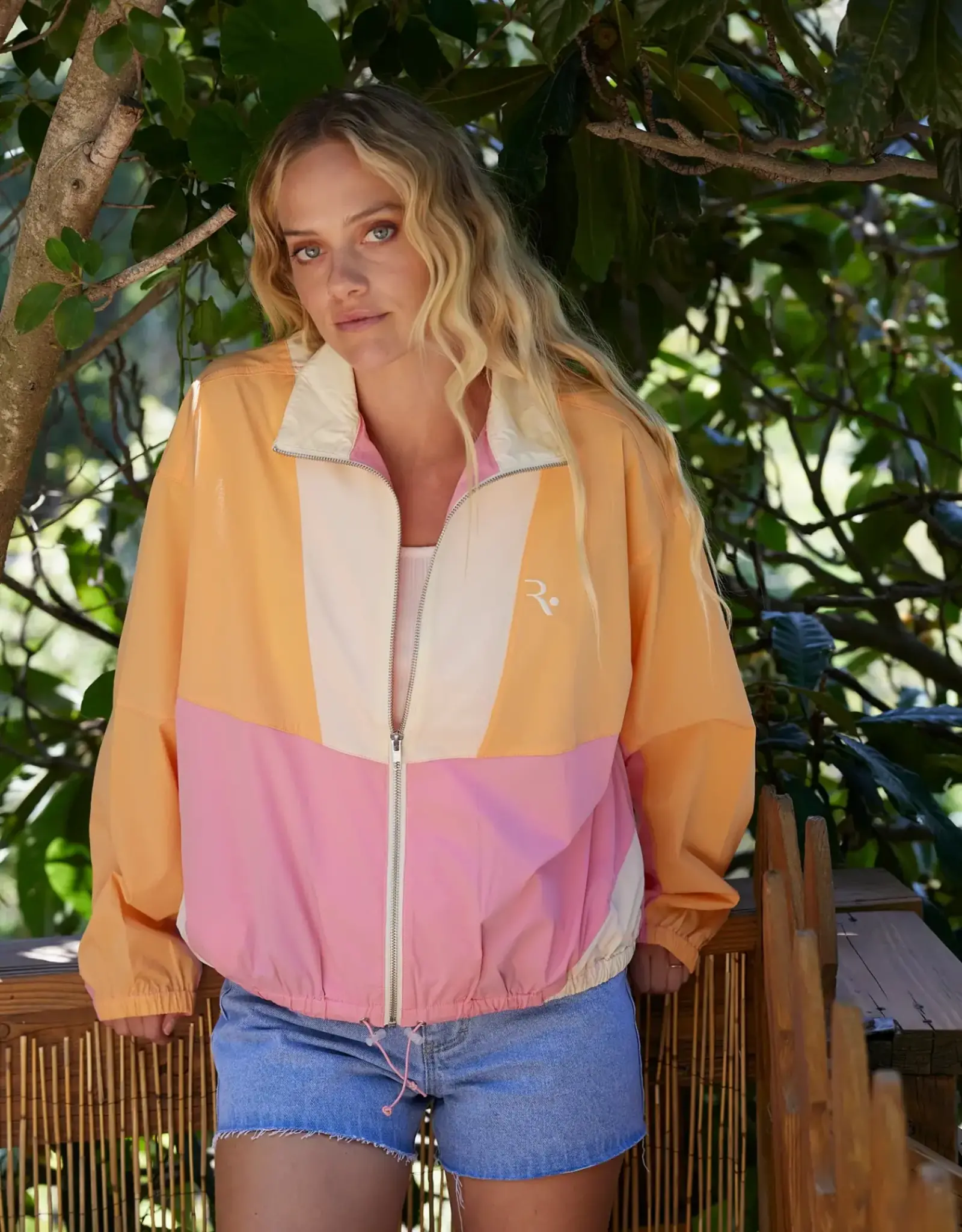 Rusty Rusty Annie Windbreaker Jacket Apricot