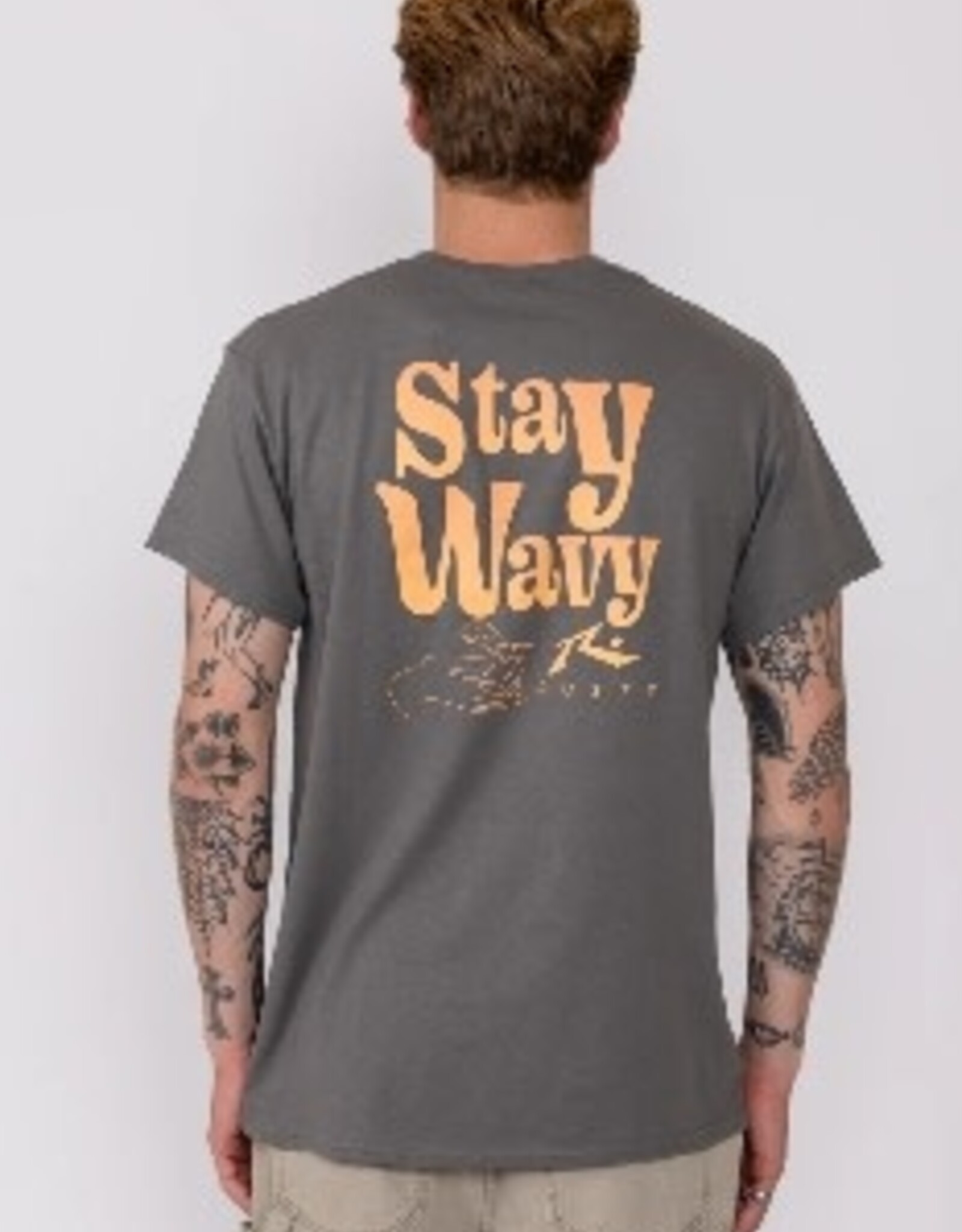 Rusty Rusty Stay Wavy Short Sleeve Tee Washed Black
