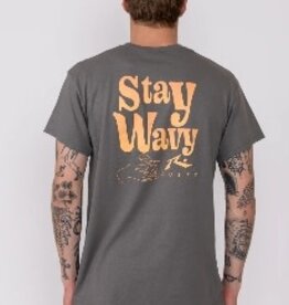 Rusty Rusty Stay Wavy Short Sleeve Tee Washed Black