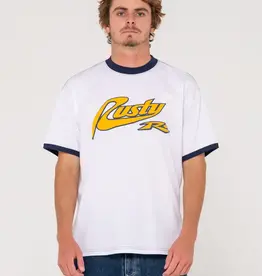 Rusty Rusty Dropout Ringer Short Sleeve Tee White