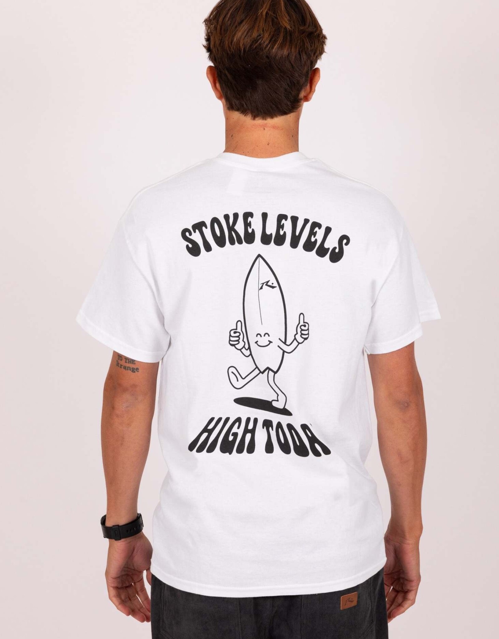 Rusty Rusty Mr Stoked Short Sleeve Tee White