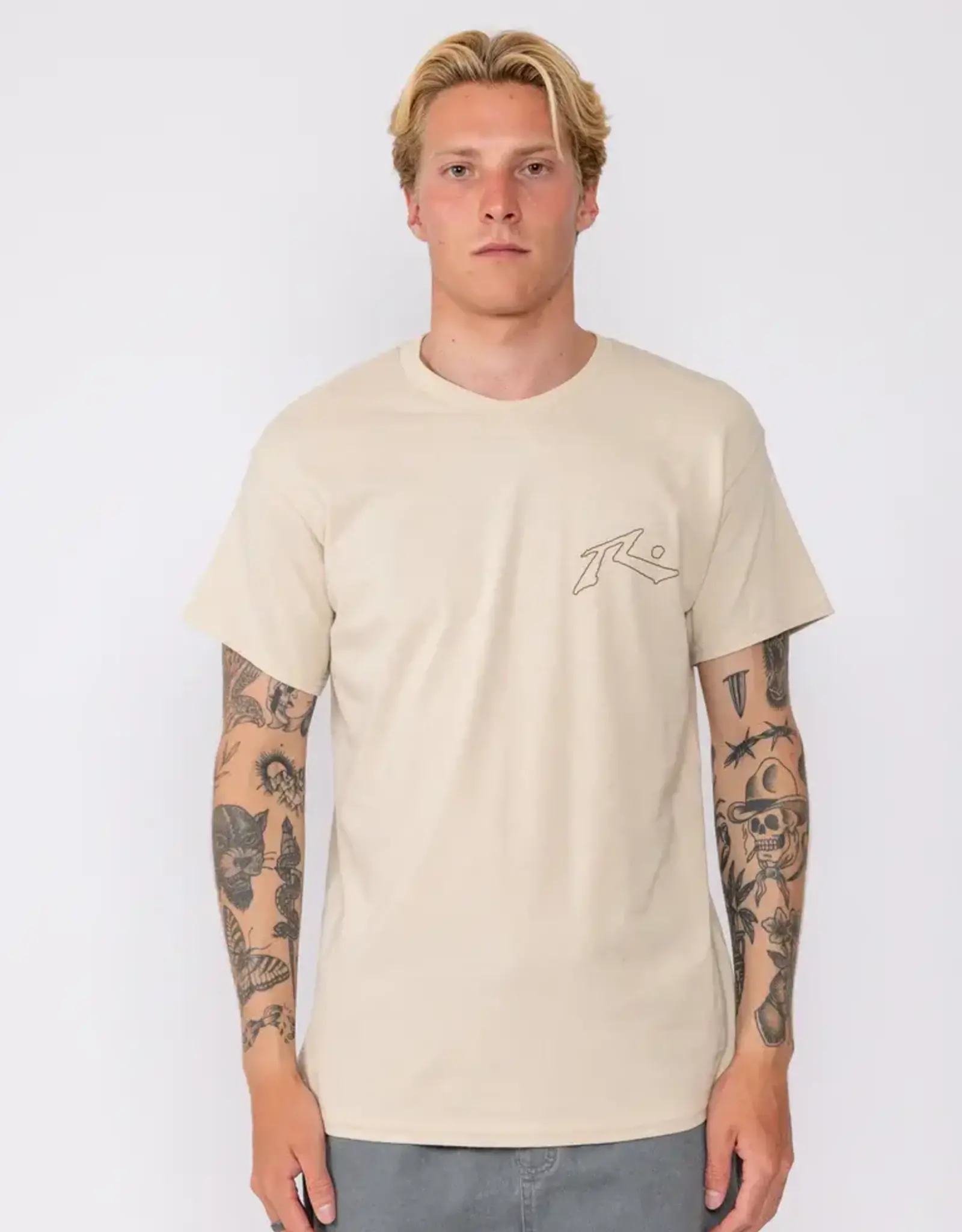 Rusty Rusty La Jolla Waves Short Sleeve Tee Sand