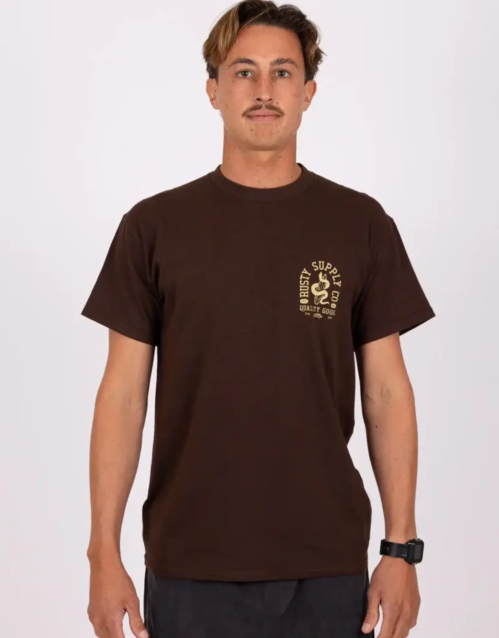 Rusty Rusty Nesian Short Sleeve Tee Chocolate