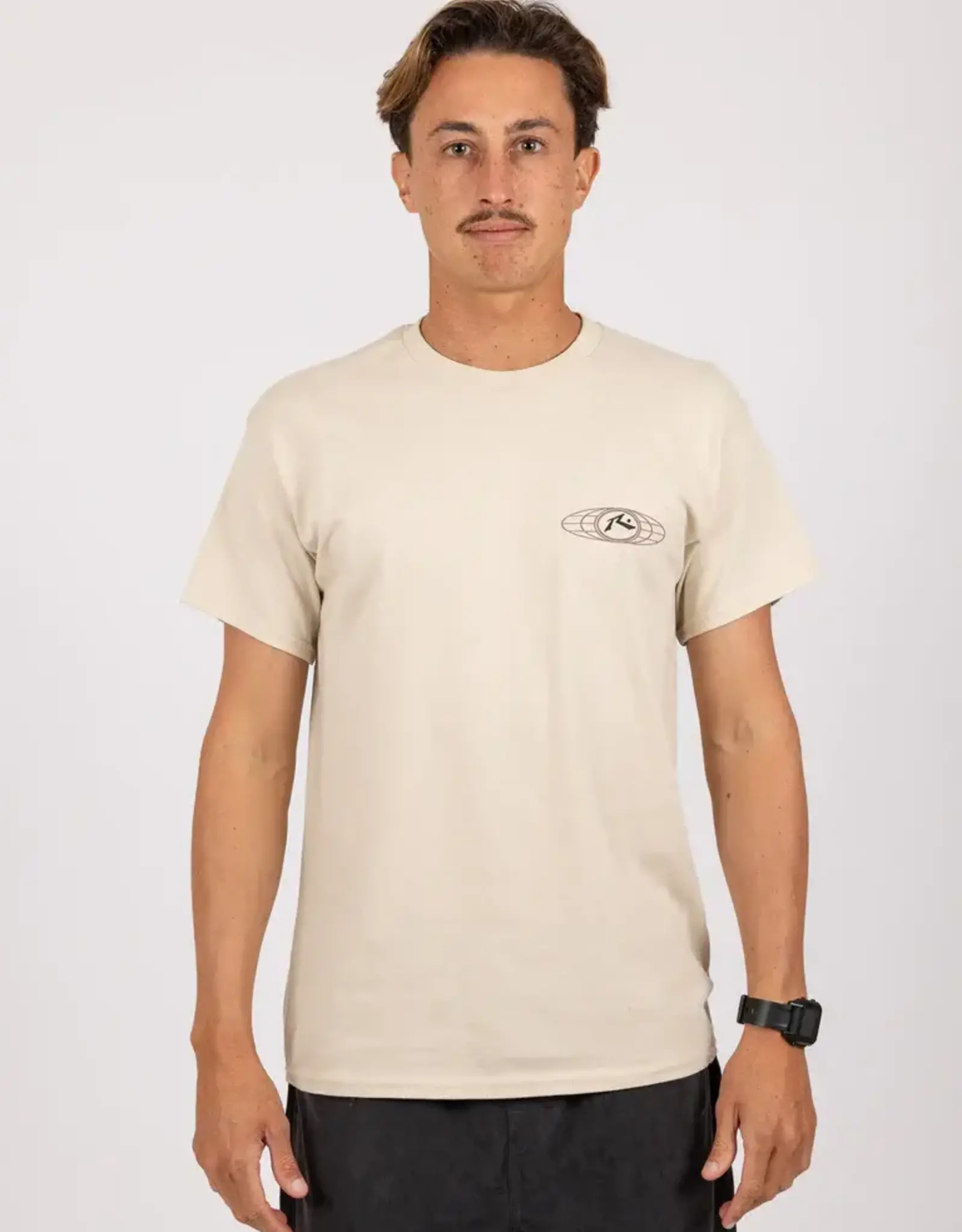 Rusty Rusty Surf Worldwide Short Sleeve Tee Sand