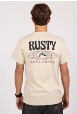 Rusty Rusty Surf Worldwide Short Sleeve Tee Sand