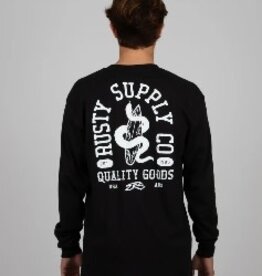 Rusty Rusty Nesian Long Sleeve Tee Black