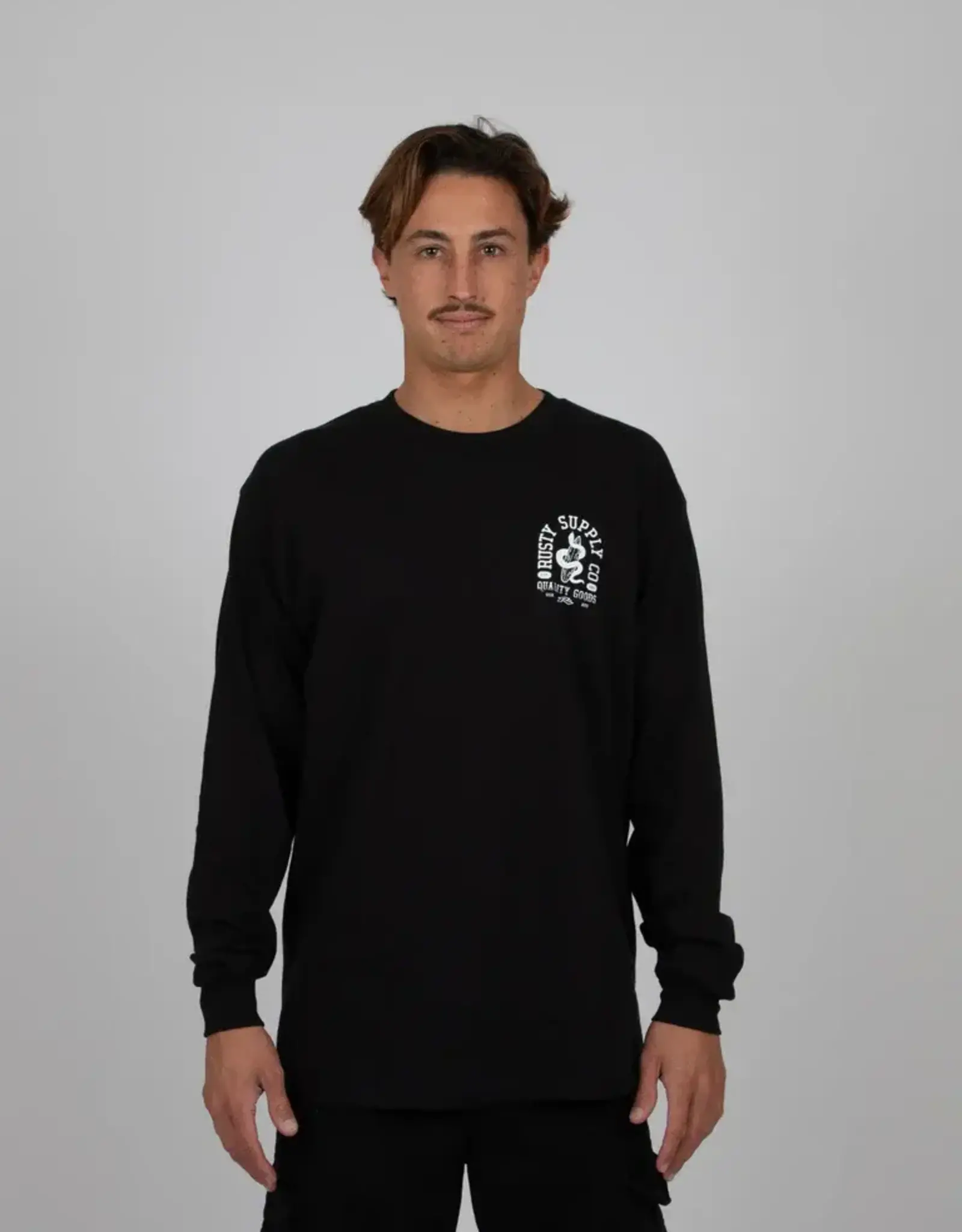 Rusty Rusty Nesian Long Sleeve Tee Black