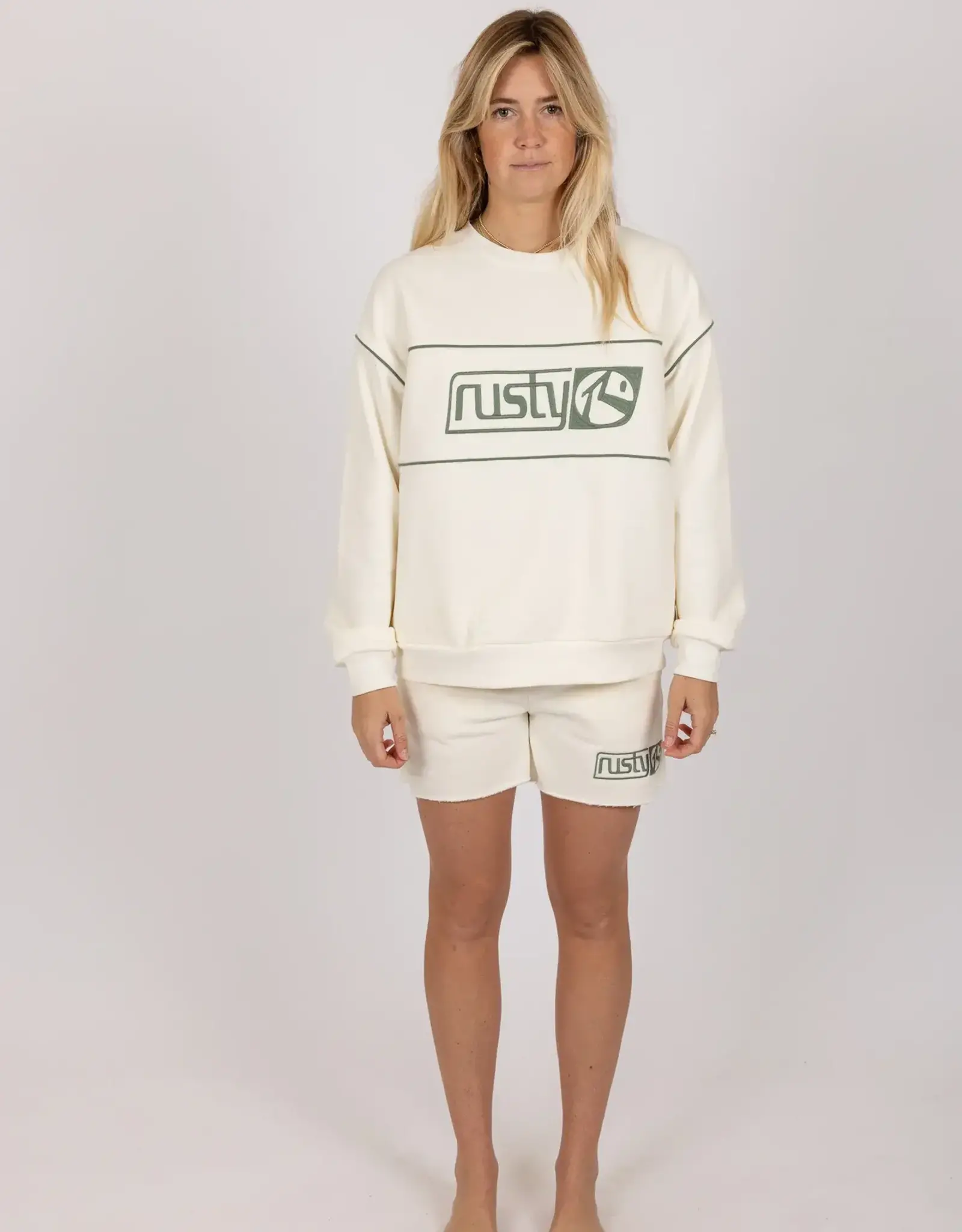 Rusty Rusty Jena Crewneck Fleece Off White