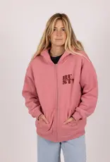 Rusty Rusty Alana Oversized Zip Hooded Fleece Mauve