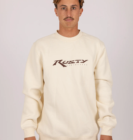 Rusty Rusty Ninety Mile Crewneck Fleece Ecru