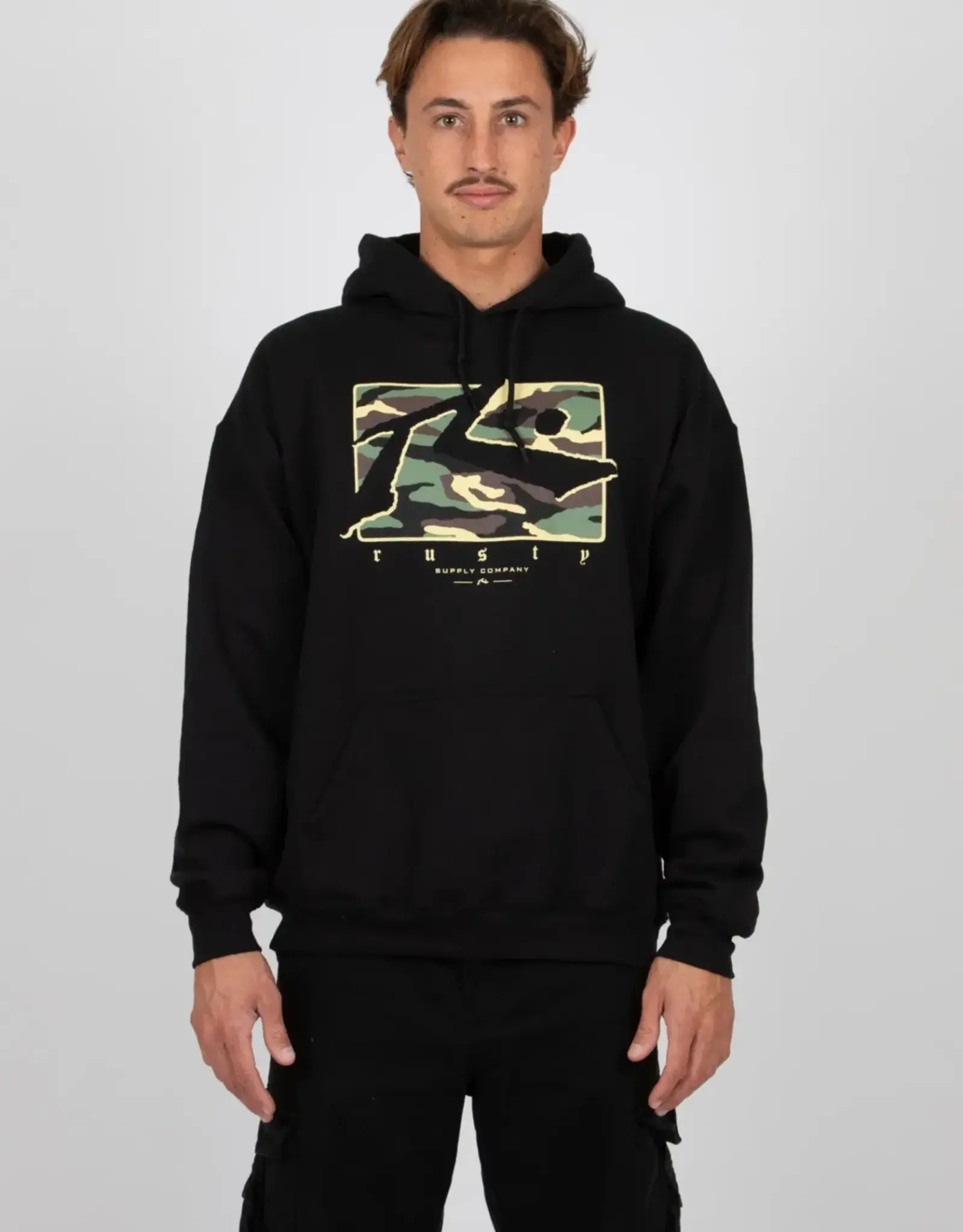 Rusty Rusty Hide & Seek Hooded Fleece Black
