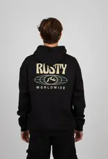 Rusty Rusty Surf Worldwide Hooded Fleece Black
