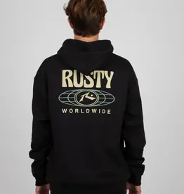 Rusty Rusty Surf Worldwide Hooded Fleece Black