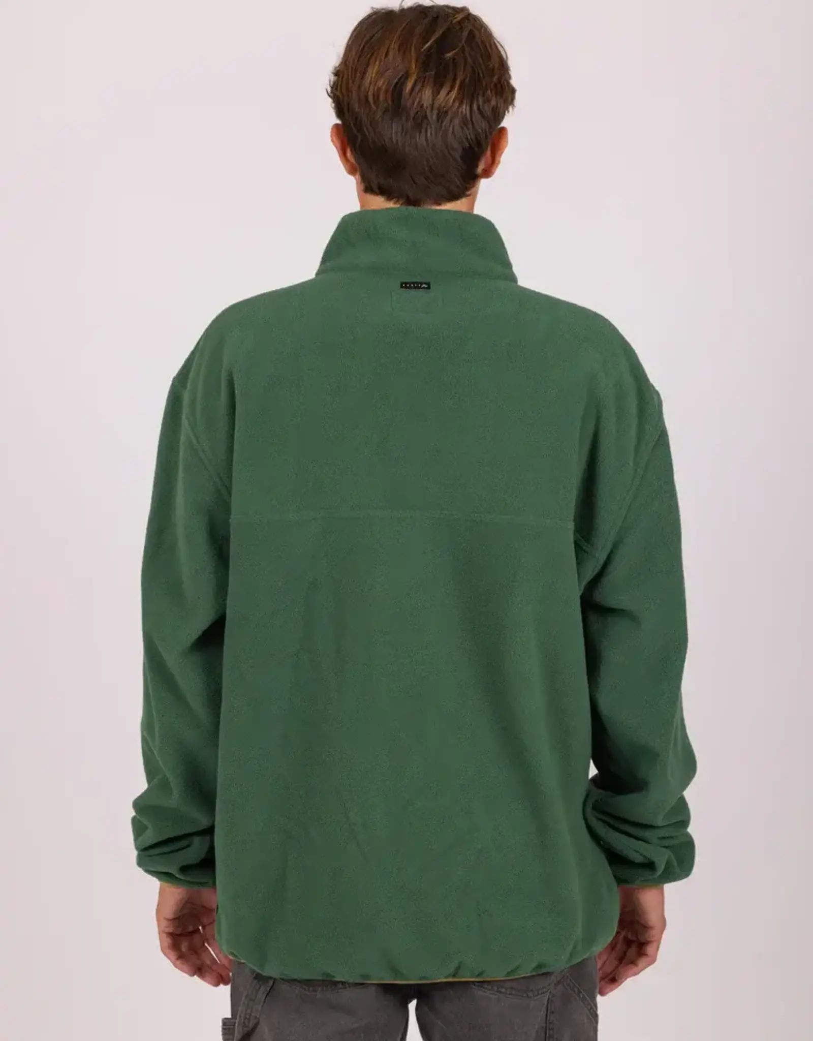 Rusty Rusty Old School 1/4 Zip Polar Fleece Army
