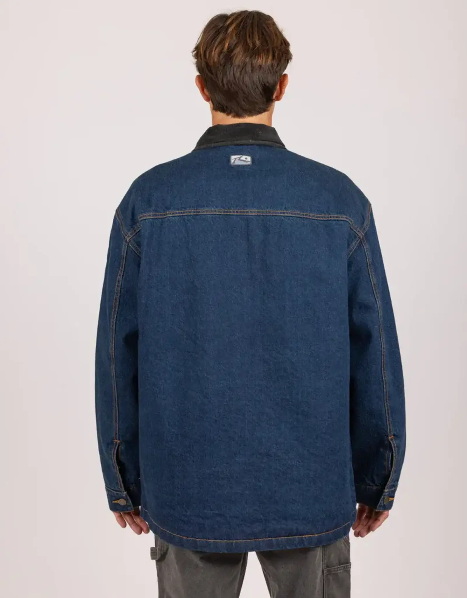 Rusty Rusty Dungaree Denim Jacket Deep See Blue