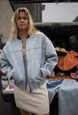 Rusty Rusty Mel Oversized Denim Bomber Jacket Sky Blue