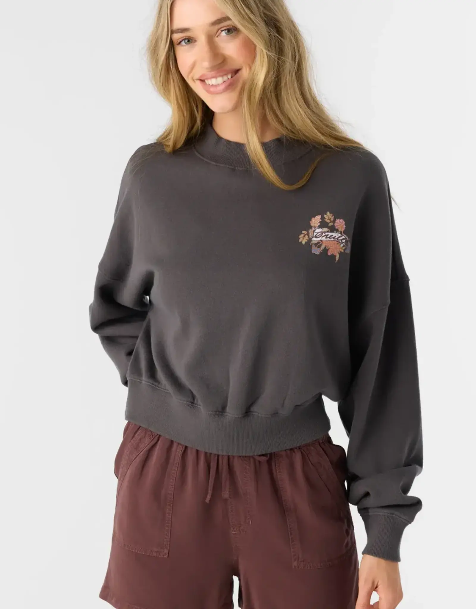 O'Neill O'Neill Moment Crop Pullover Fleece Washed Black