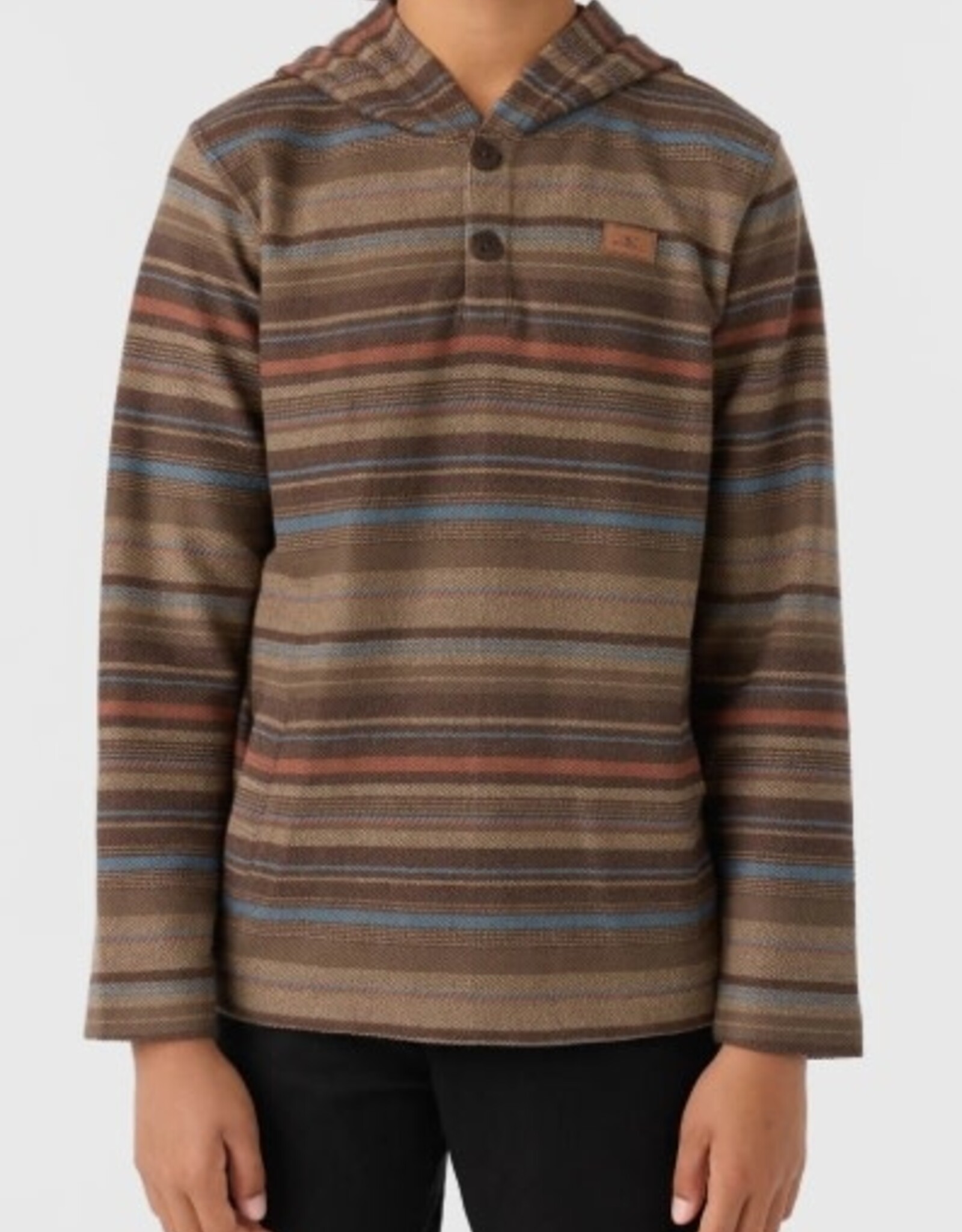 O'Neill O'Neill Boys Bavaro Stripe Pullover Fleece Chocolate Chip