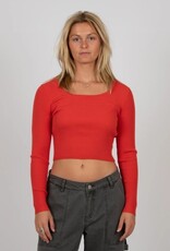 Rusty Rusty Ava Long Sleeve Knit Top Cherry