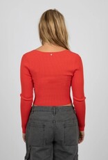 Rusty Rusty Ava Long Sleeve Knit Top Cherry