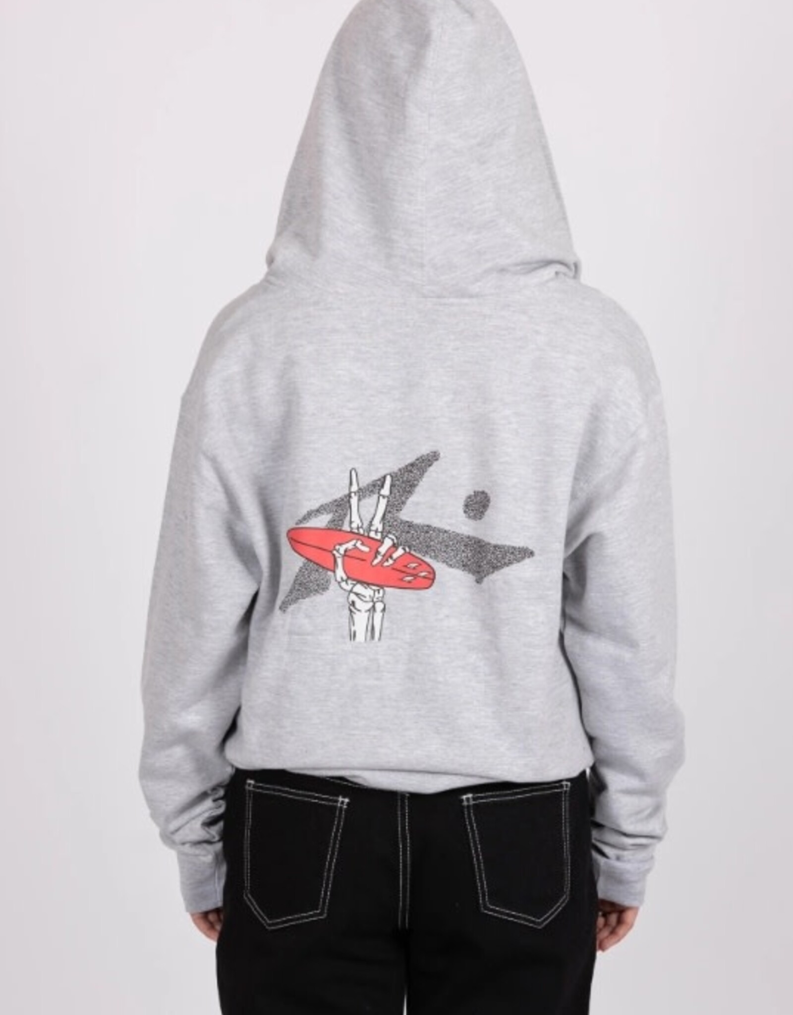 Rusty Rusty Skull Surf Zip Fleece Athletic Heather