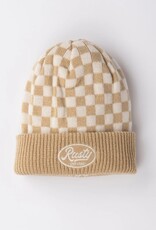 Rusty Rusty Check Mate Beanie Cream