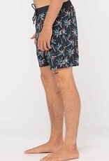 Rusty Rusty Psyche Palms Elastic Boardshort Black