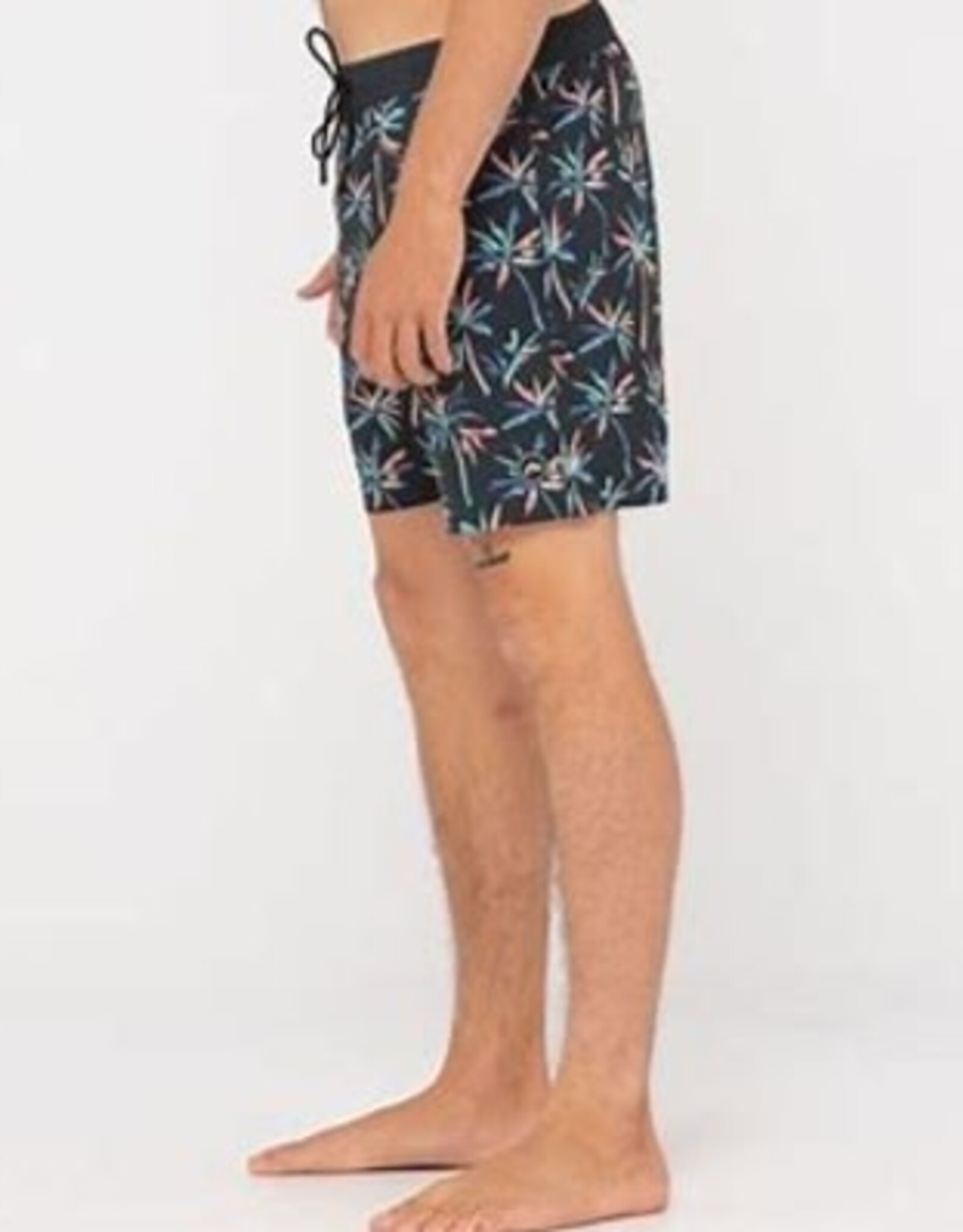 Rusty Rusty Psyche Palms Elastic Boardshort Black