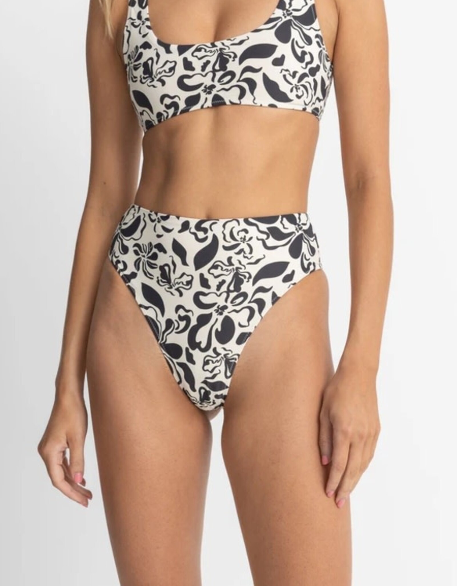 Rhythm Rhythm Sundance Floral Hi Waist Bikini Pant Natural