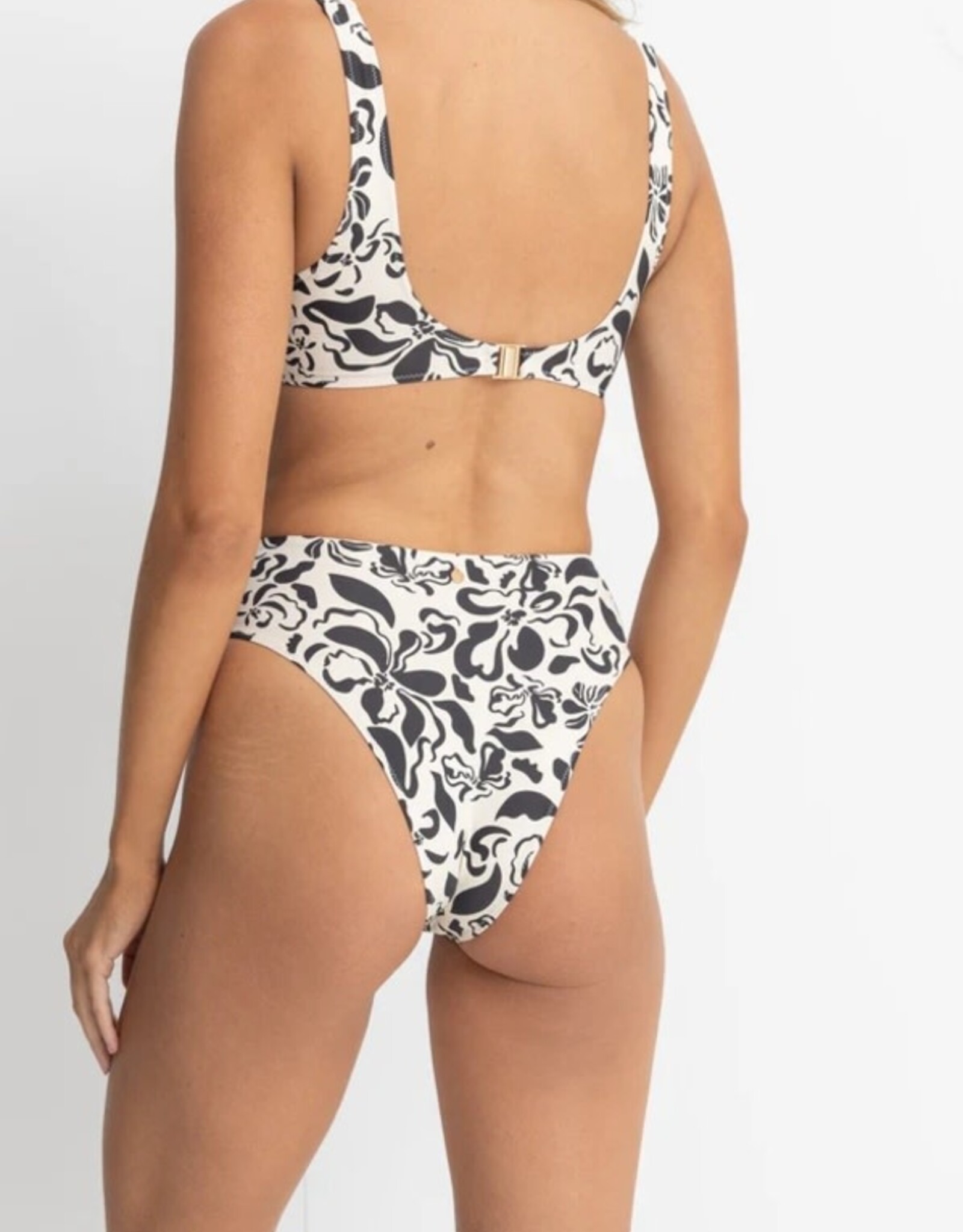 Rhythm Rhythm Sundance Floral Hi Waist Bikini Pant Natural