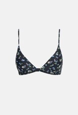 Rhythm Rhythm Fleur Floral Panelled Support Underwire Bikini Top Black