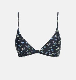 Rhythm Rhythm Fleur Floral Panelled Support Underwire Bikini Top Black