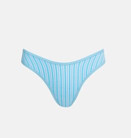 Rhythm Rhythm Terry Sands Stripe Hi Cut Bikini Pant Blue