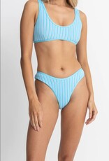 Rhythm Rhythm Terry Sands Stripe Hi Cut Bikini Pant Blue
