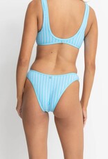 Rhythm Rhythm Terry Sands Stripe Hi Cut Bikini Pant Blue