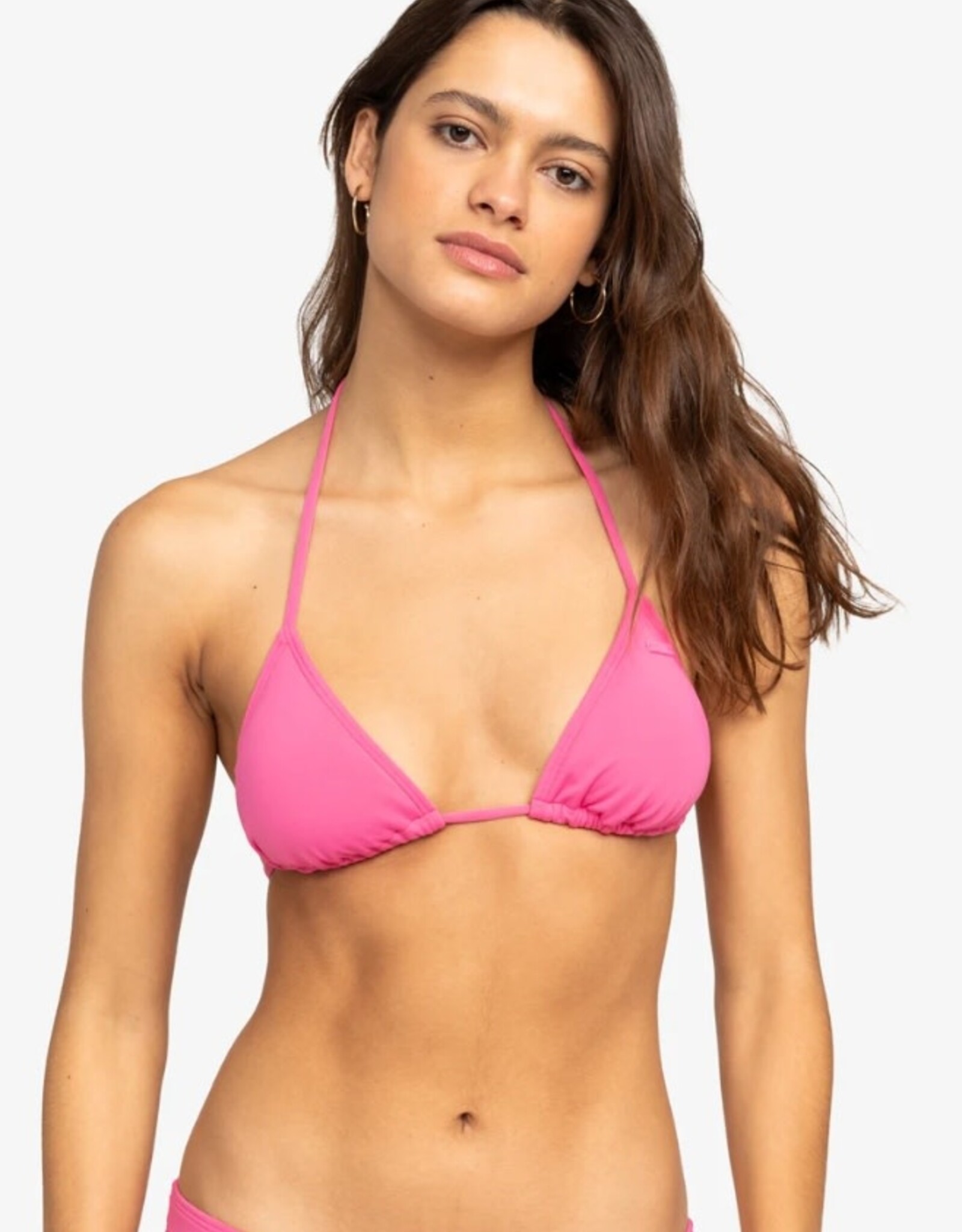 Roxy Roxy Solid Beach Classics Tiki Triangle Bikini Top Shocking Pink