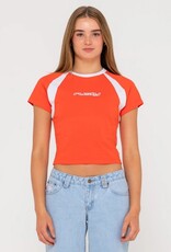 Rusty Rusty Contrast Panelled Skimmer Raglan Tee Cherry Tomato