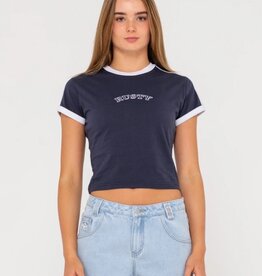 Rusty Rusty Double Trouble Skimmer Contrast Tee Navy Blue