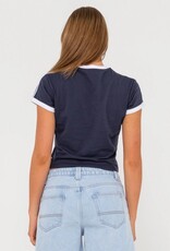 Rusty Rusty Double Trouble Skimmer Contrast Tee Navy Blue