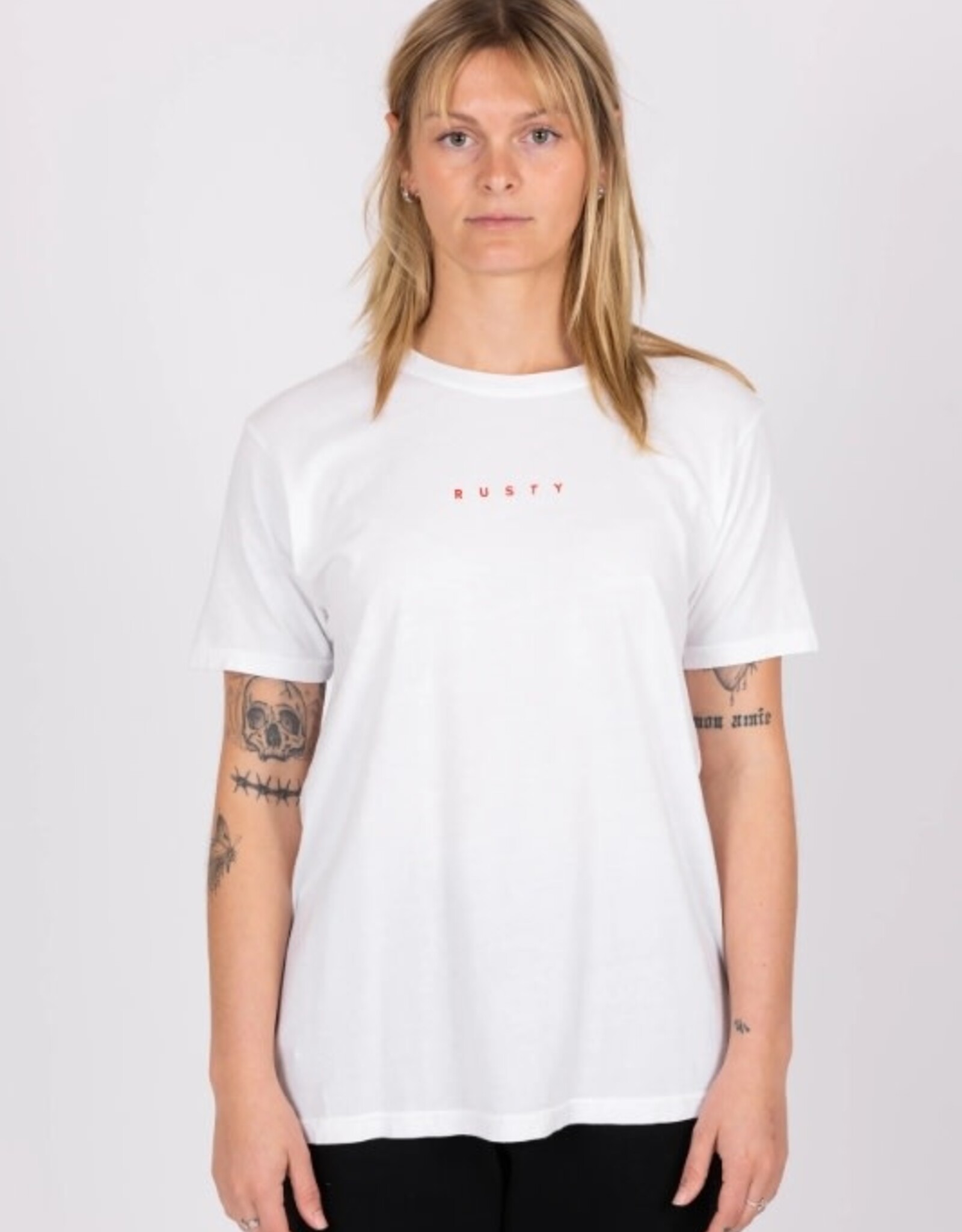 Rusty Rusty Port Break Boyfriend Tee White